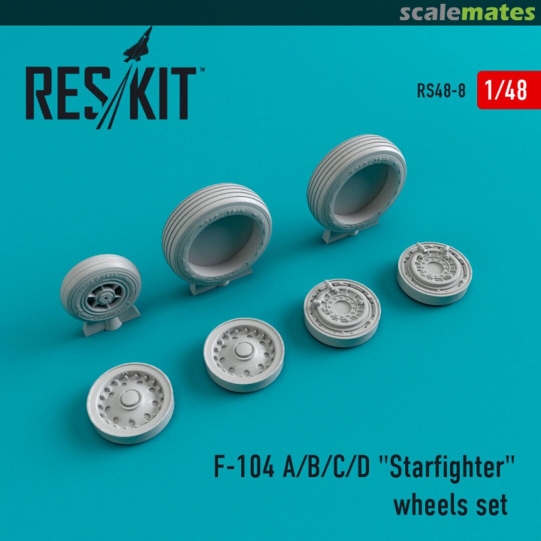 Boxart Lockheed F-104 A/B/C/D "Starfighter" wheels set RS48-0008 ResKit Boxart Lockheed F-104 A/B/C/D "Starfighter" wheels set RS48-0008 ResKit