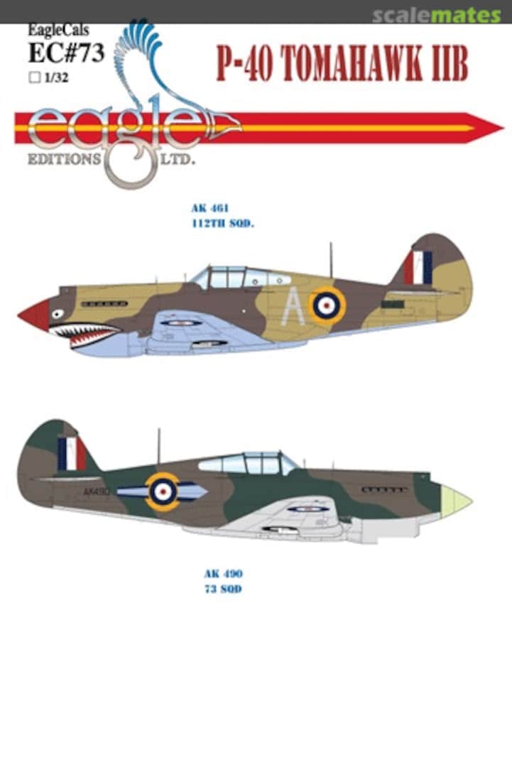 Boxart P-40 Tomahawk IIB EagleCals EC32-73 Eagle Editions Boxart P-40 Tomahawk IIB EagleCals EC32-73 Eagle Editions