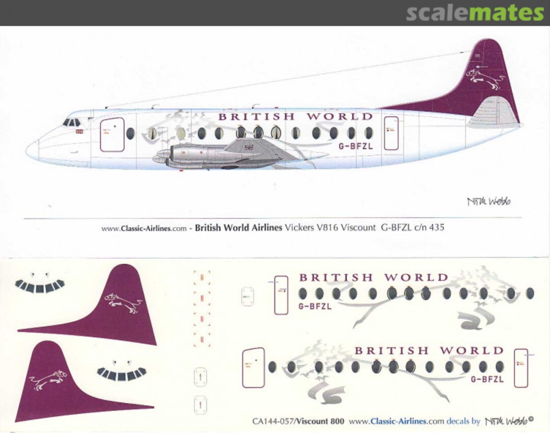 Boxart British World Airlines Vickers V816 Viscount CA144-057 Classic Airlines Boxart British World Airlines Vickers V816 Viscount CA144-057 Classic Airlines
