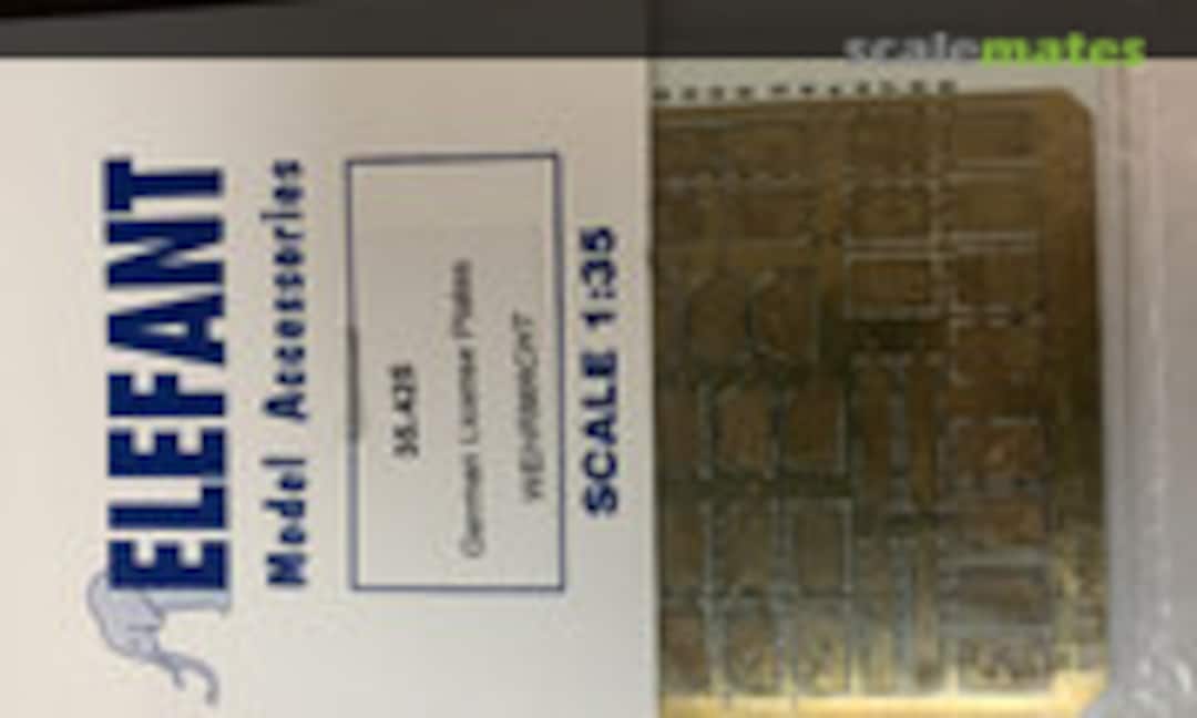 1:35 German License Plates Wehrmacht (Elefant 35.425) 35.425