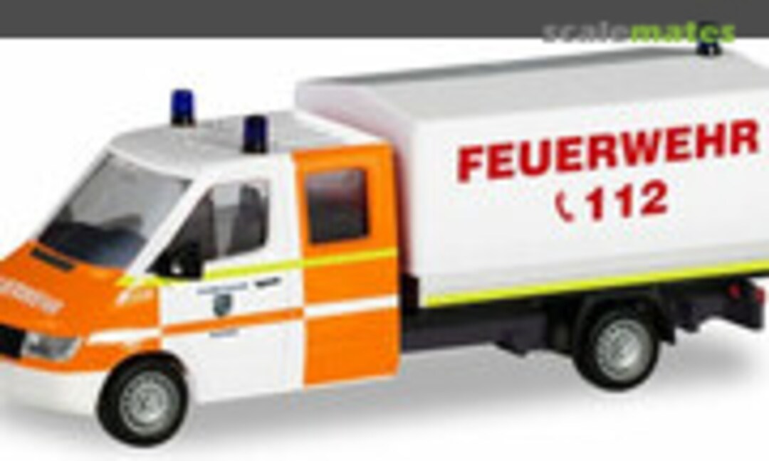 1:87 Mercedes Benz Sprinter Doppelkabine mit Plane Feuerwehr Rhede (Herpa 094979)