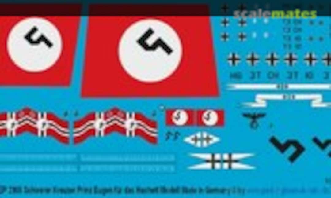 1:200 Beschriftung für das Hachett Modell Prinz Eugen (Peddinghaus-Decals EP 2905) EP 2905