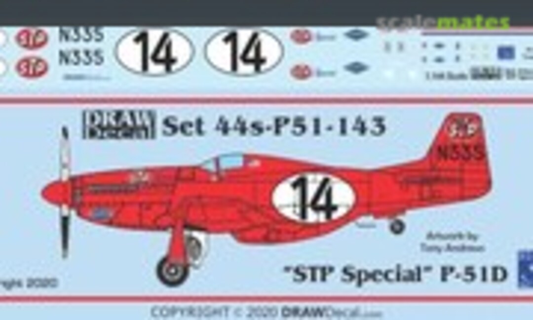 1:144 “STP Special” P-51D N335 (Draw Decal 44-P51-143) 44-P51-143
