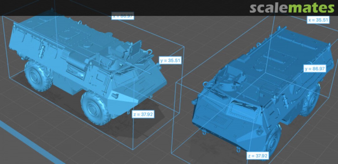 Boxart Wheeled armored personnel carrier VAB 4x4 - open hatch 72011741 EMP3d