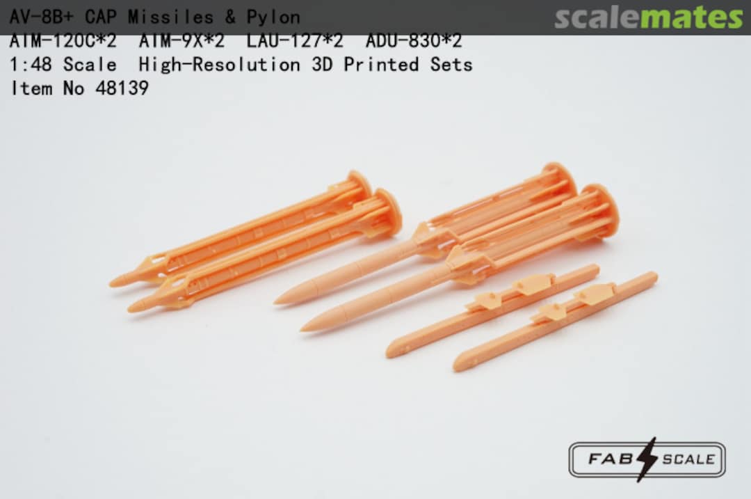 Boxart AV-8B+ CAP Missiles & Pylon FA48139 Fab Scale Boxart AV-8B+ CAP Missiles & Pylon FA48139 Fab Scale