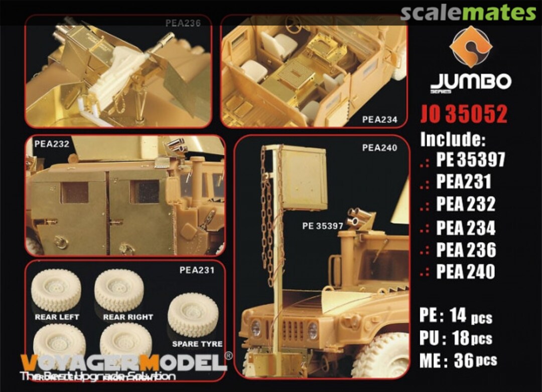 Boxart HUMVEE M1114 Jumbo Set JO35052 Voyager Model Boxart HUMVEE M1114 Jumbo Set JO35052 Voyager Model