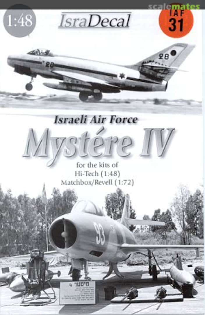 Boxart Israeli Air Force Mystere IV IAF-31 IsraDecal Studio Boxart Israeli Air Force Mystere IV IAF-31 IsraDecal Studio