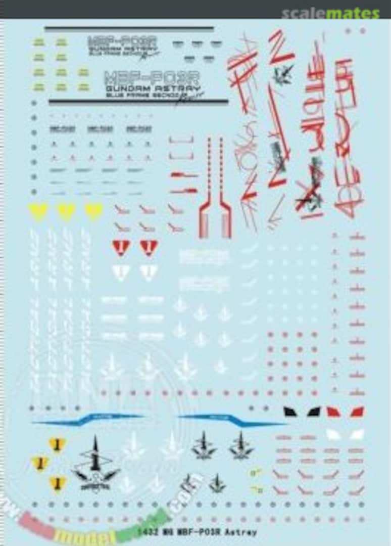Boxart Decals for MG MBf-P03R Gundam Astray 1432 Easy Decal Boxart Decals for MG MBf-P03R Gundam Astray 1432 Easy Decal