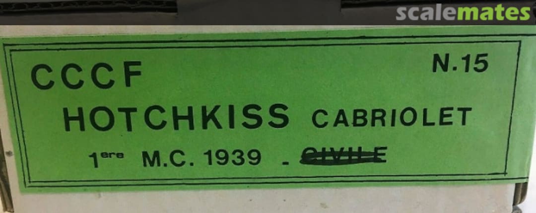 Boxart Hotchkiss 686 GS Riviera (887 RM2) CCCF15 CCC Boxart Hotchkiss 686 GS Riviera (887 RM2) CCCF15 CCC