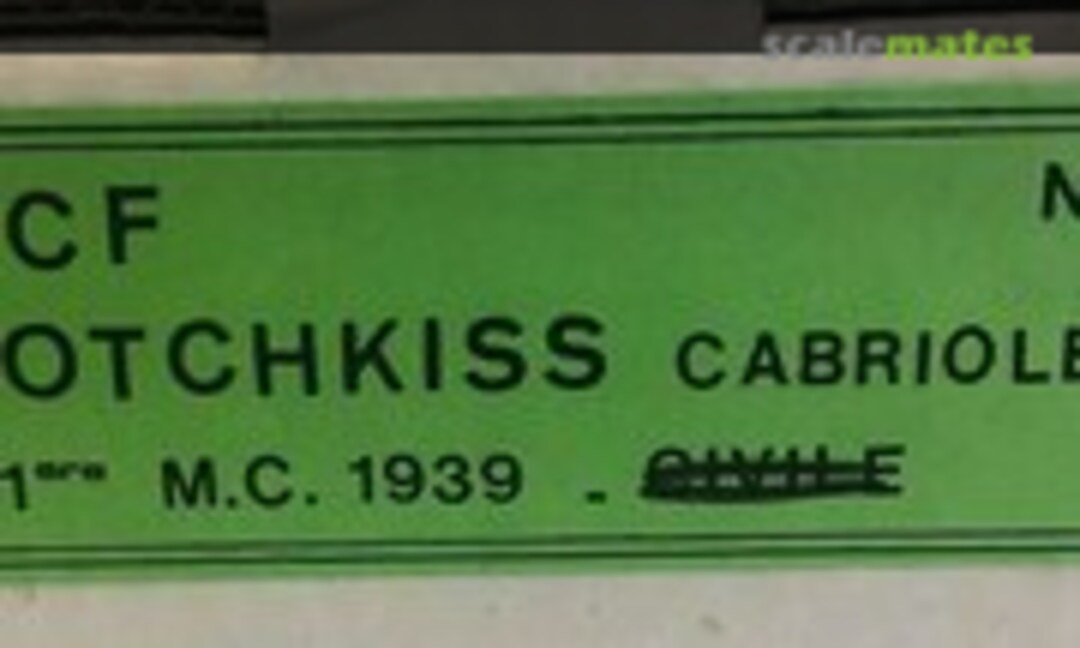 1:43 Hotchkiss 686 GS Riviera (887 RM2) (CCC CCCF15) CCCF15