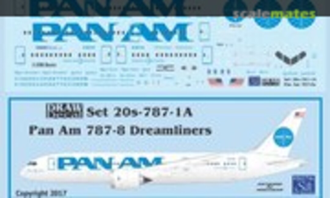 1:200 Pan Am 787-8 Dreamliners (Draw Decal 20-787-1A) 20-787-1A