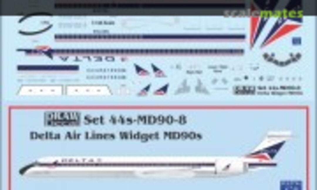 1:144 Delta Air Lines “Widget” MD90s (Draw Decal 44-MD90-8) 44-MD90-8