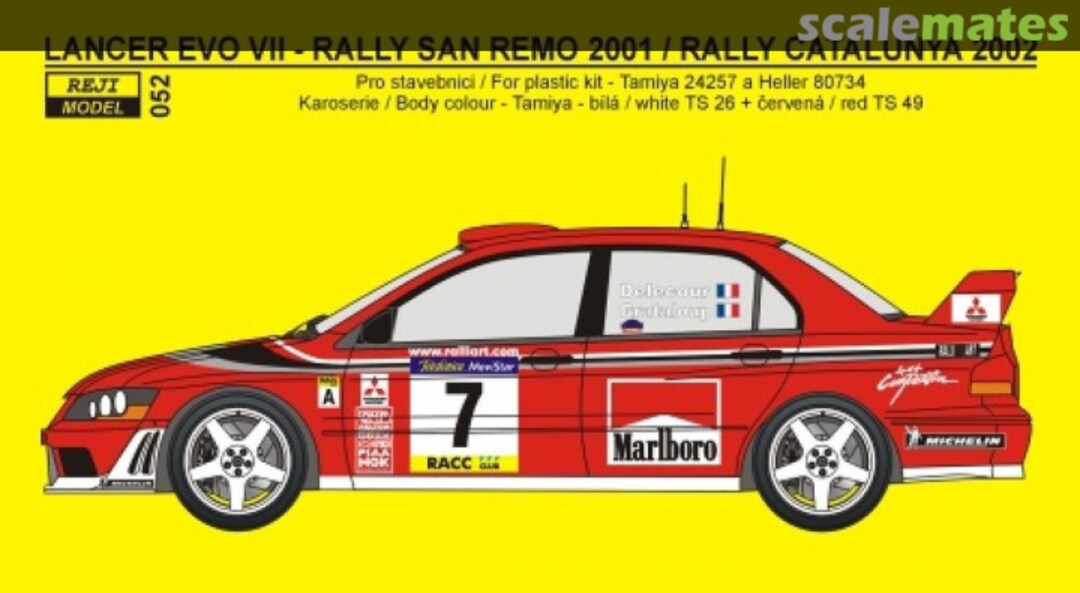 Boxart Lancer EVO VII 052 REJI Model Boxart Lancer EVO VII 052 REJI Model