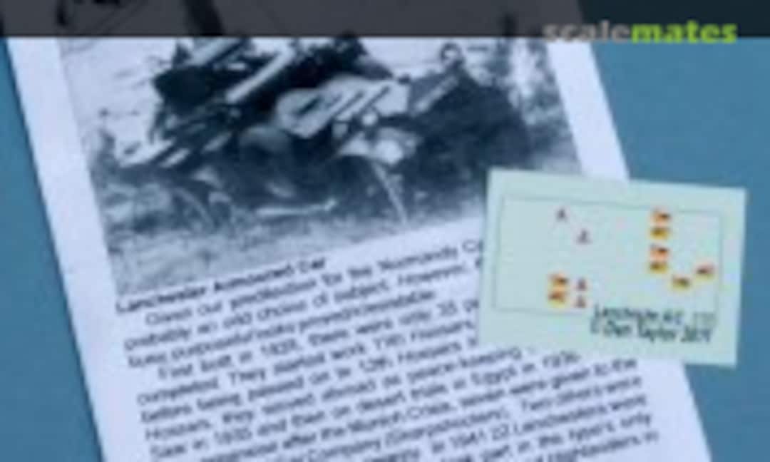 1:76 Lanchester Transfers (Dan Taylor Modelworks DTM-T-76021) DTM-T-76021