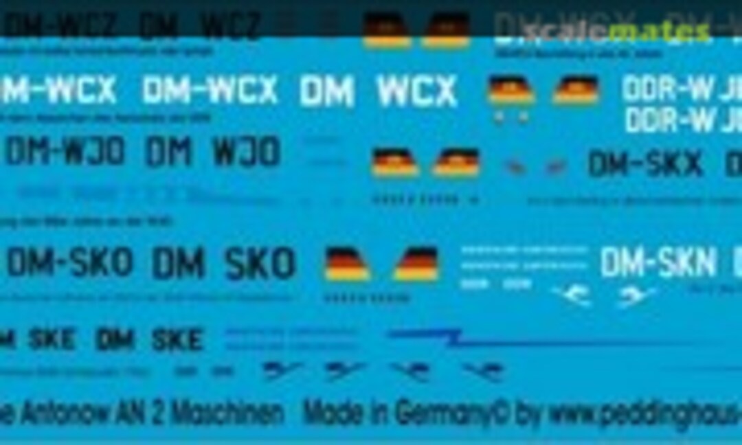 1:144 Verschiedene Antonov AN 2 Maschinen (Peddinghaus-Decals EP 2116) EP 2116