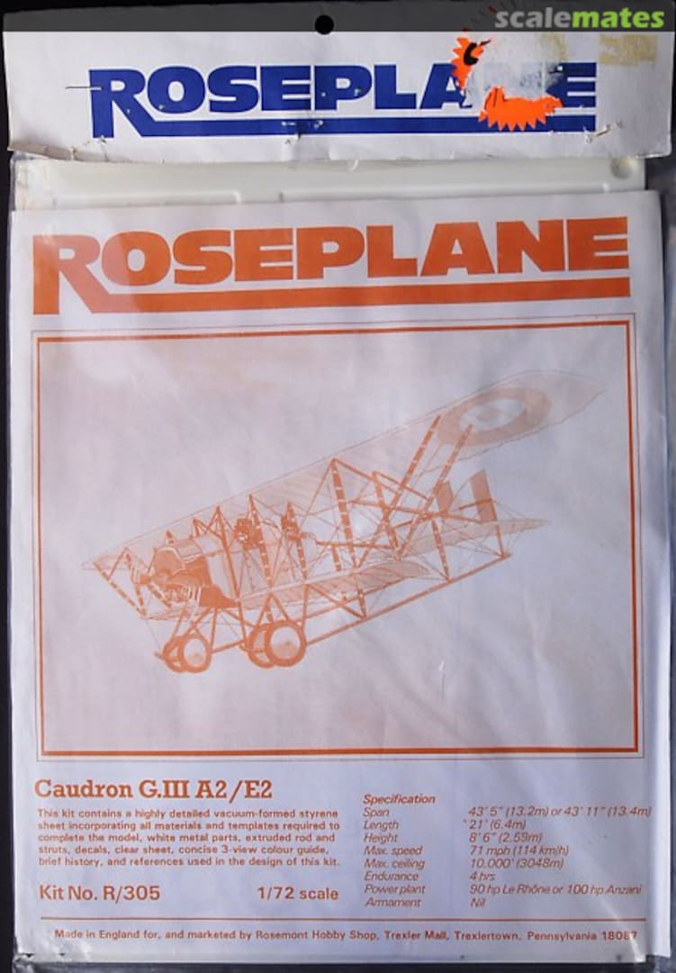 Boxart Caudron G.III A2 / E2 R/305 Roseplane Boxart Caudron G.III A2 / E2 R/305 Roseplane