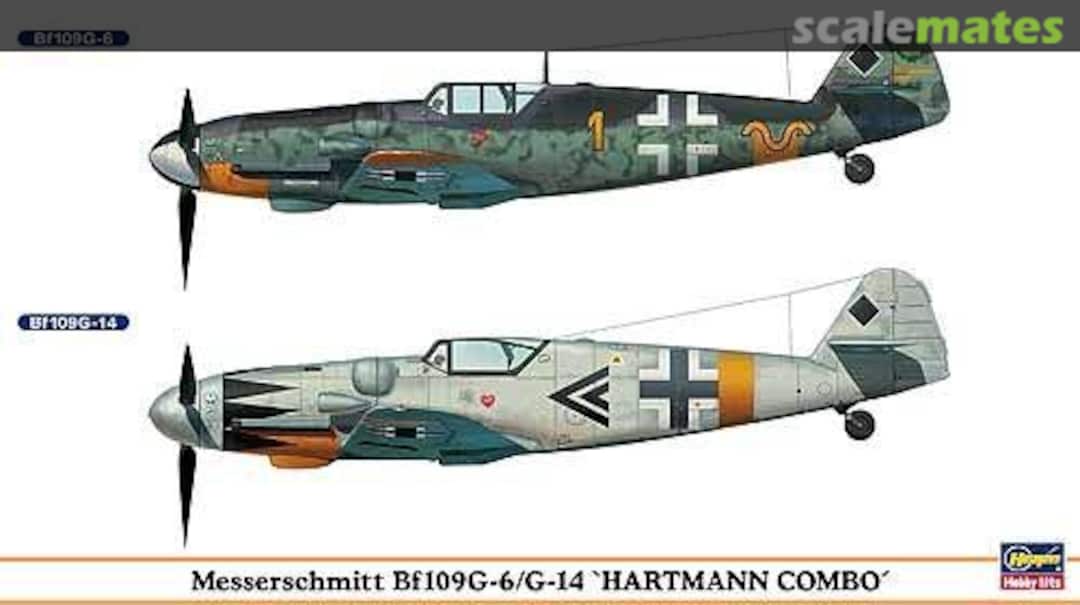 Boxart Messerschmitt Bf109G-6/G-14 'Hartmann Combo' 01901 Hasegawa Boxart Messerschmitt Bf109G-6/G-14 'Hartmann Combo' 01901 Hasegawa