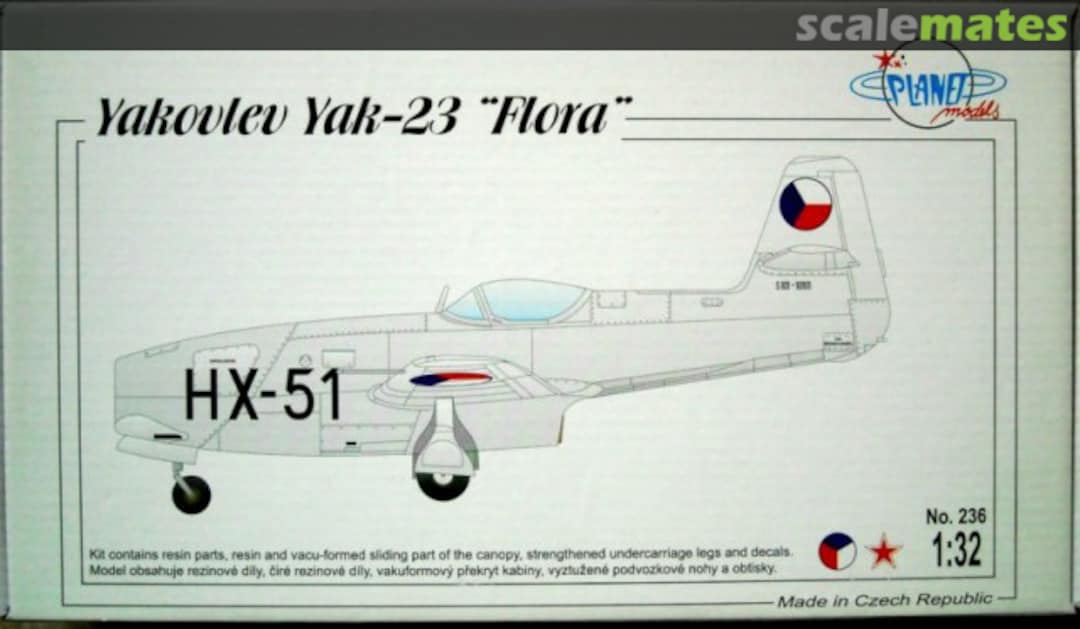 Boxart Yakovlev Yak-23 "Flora" PLT236 Planet Models Boxart Yakovlev Yak-23 "Flora" PLT236 Planet Models