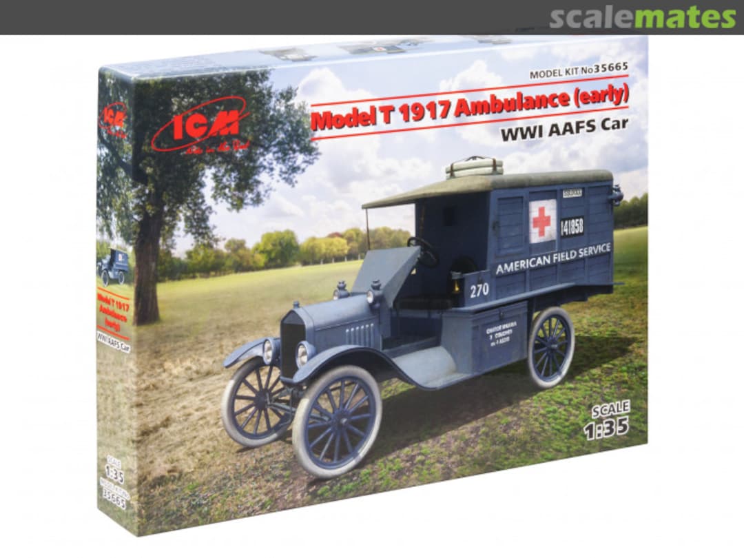 Boxart Model T 1917 Ambulance (early) 35665 ICM Boxart Model T 1917 Ambulance (early) 35665 ICM