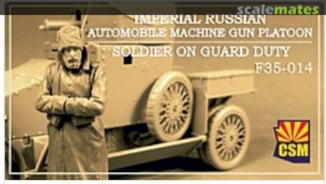 Boxart Imperial Russian Automobile Machine Gun Platoon Soldier on guard duty F35-014 Copper State Models Boxart Imperial Russian Automobile Machine Gun Platoon Soldier on guard duty F35-014 Copper State Models