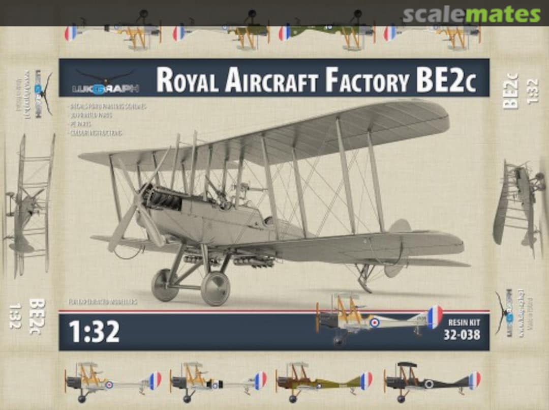 Boxart Royal Aircraft Factory BE2c 32-038 Lukgraph Boxart Royal Aircraft Factory BE2c 32-038 Lukgraph