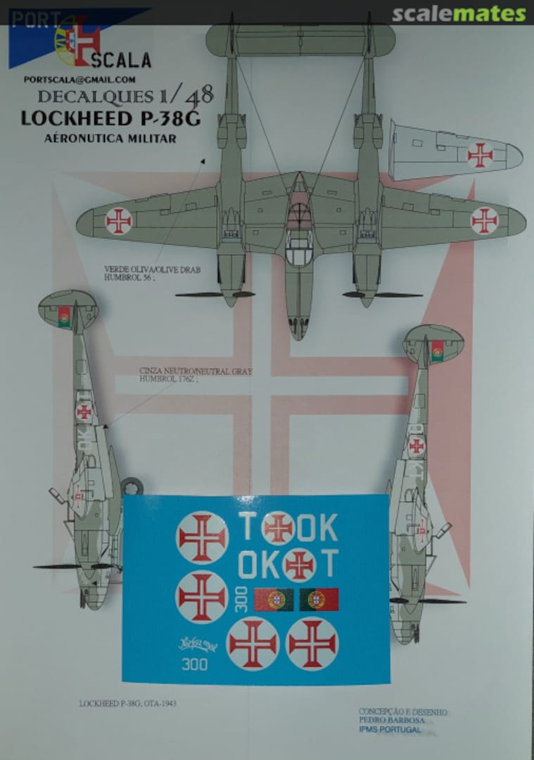 Boxart Lockheed P-38G Portscala Boxart Lockheed P-38G Portscala