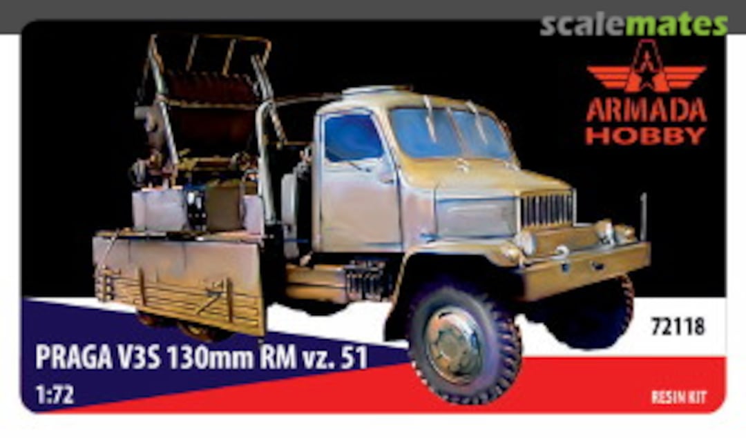 Boxart Praga V3S 130mm RM vz 51 E72118 Armada Hobby Boxart Praga V3S 130mm RM vz 51 E72118 Armada Hobby