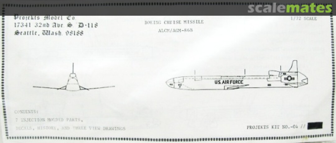 Boxart Boeing Cruise Missile ALCM/AGM-86B 04 Projekts Model