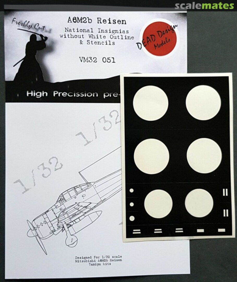 Boxart Mitsubishi A6M2b National Insignia paint masks w/o White Outline VM32051 DEAD Design Models Boxart Mitsubishi A6M2b National Insignia paint masks w/o White Outline VM32051 DEAD Design Models
