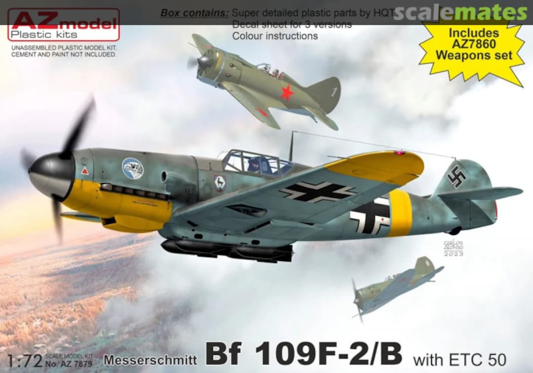 Boxart Messerschmitt Bf 109F-2/B with ETC 50 AZ 7879 AZmodel Boxart Messerschmitt Bf 109F-2/B with ETC 50 AZ 7879 AZmodel