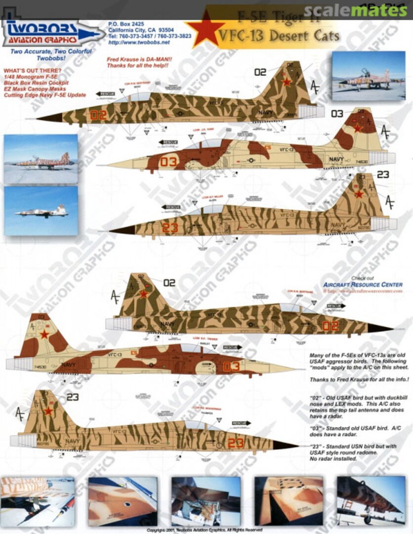 Boxart F-5E Tiger-II 48-014 TwoBobs Aviation Graphics Boxart F-5E Tiger-II 48-014 TwoBobs Aviation Graphics