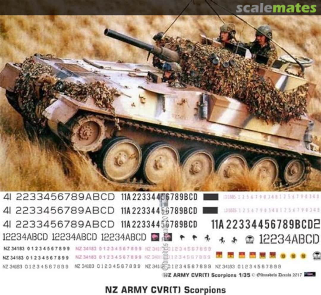Boxart New Zealand Army CVR(T) Scorpion OMD1209 Oldmodels Decals Boxart New Zealand Army CVR(T) Scorpion OMD1209 Oldmodels Decals