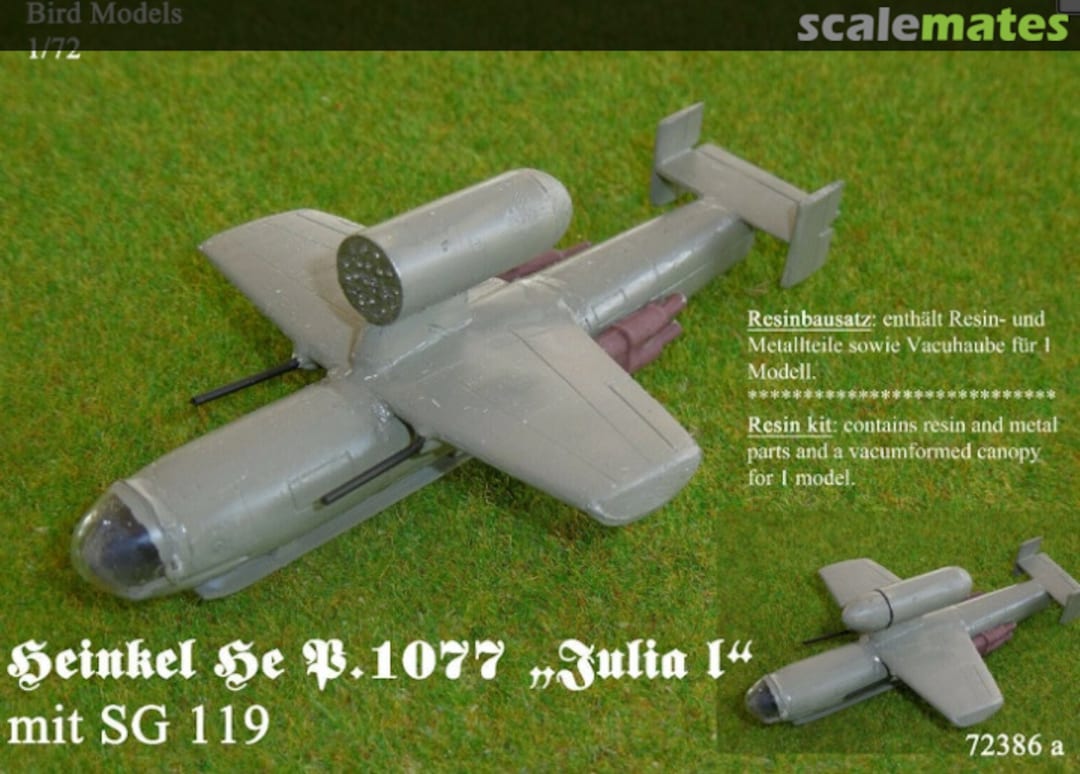 Boxart Heinkel He P.1077 - Julia I mit SG 119, Bird Models 72386a 72386a Bird Models