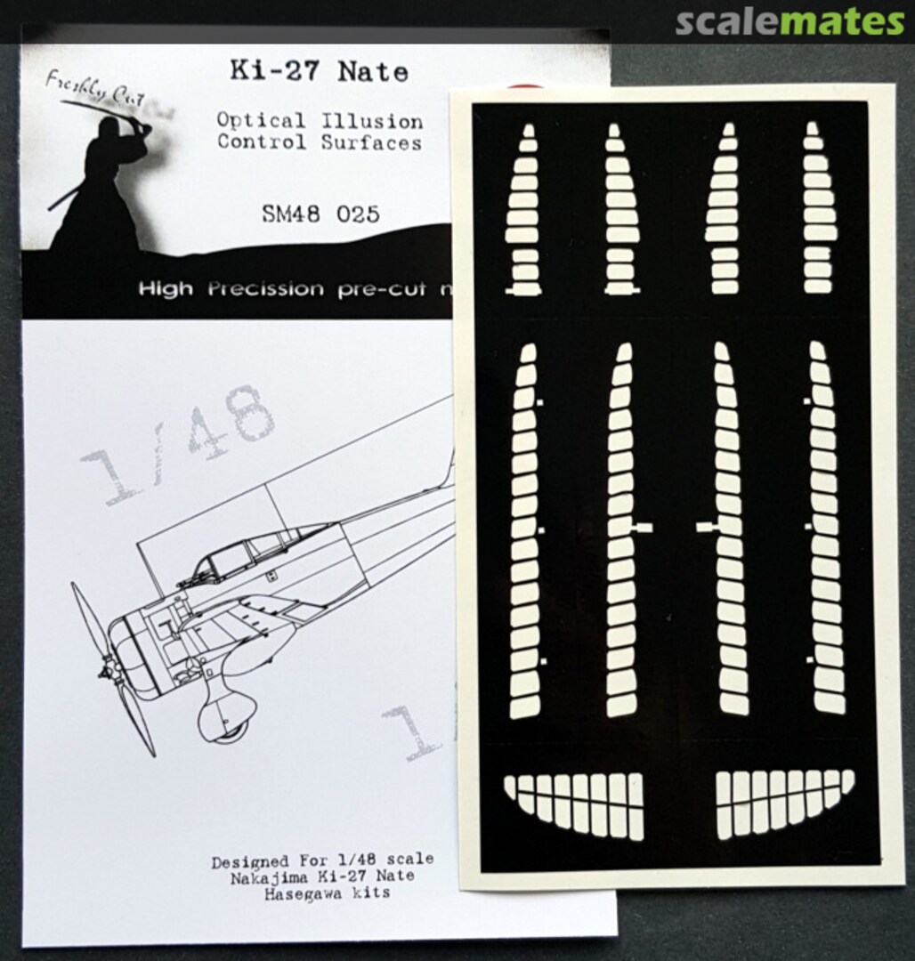 Boxart Nakajima Ki-27 Nate 3D/optical illusion paint mask for control surfaces SM48025 DEAD Design Models Boxart Nakajima Ki-27 Nate 3D/optical illusion paint mask for control surfaces SM48025 DEAD Design Models