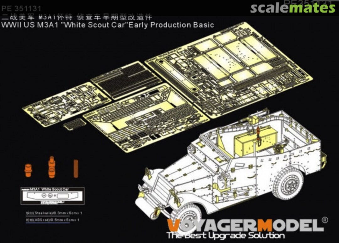 Boxart WWII US M3A1 "White Scout Car" Early Production Basic PE351131 Voyager Model