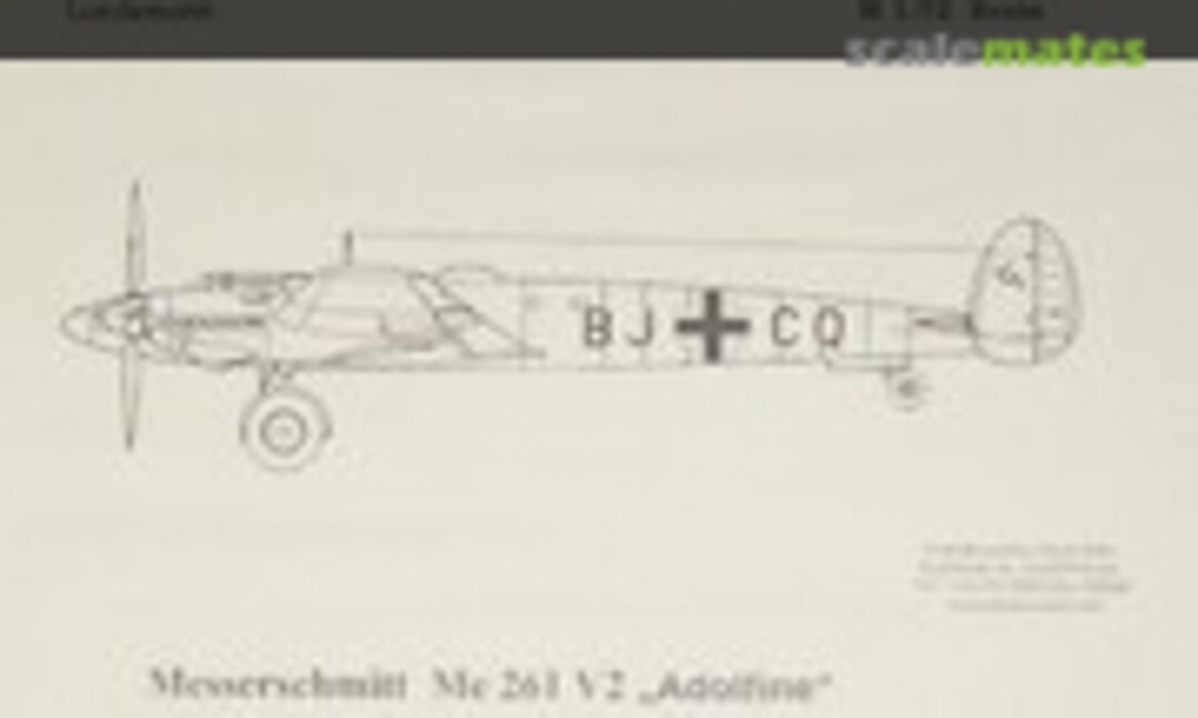 1:72 Messerschmitt Me 261 V2 "Adolfine" (Lüdemann-Modellbau LR86) LR86
