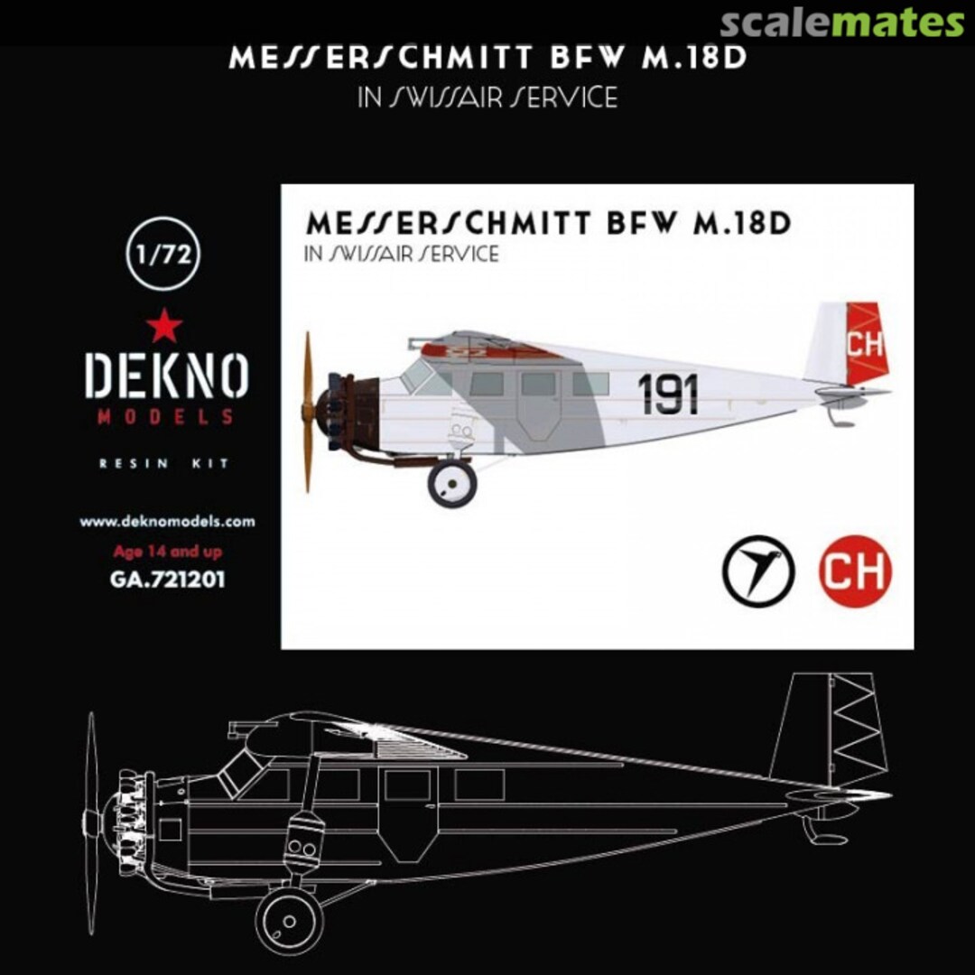 Boxart Messerschmitt BFW M.18D GA.721201 Dekno Models