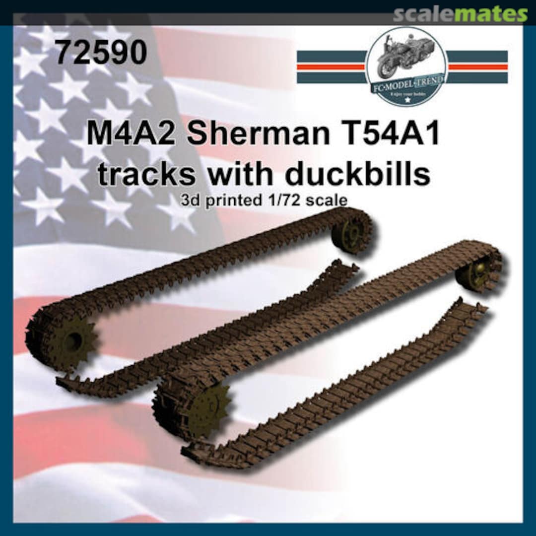 Boxart M4A2 Sherman T54 tracks with duckbill (1:72) 72590 FC Model Trend Boxart M4A2 Sherman T54 tracks with duckbill (1:72) 72590 FC Model Trend