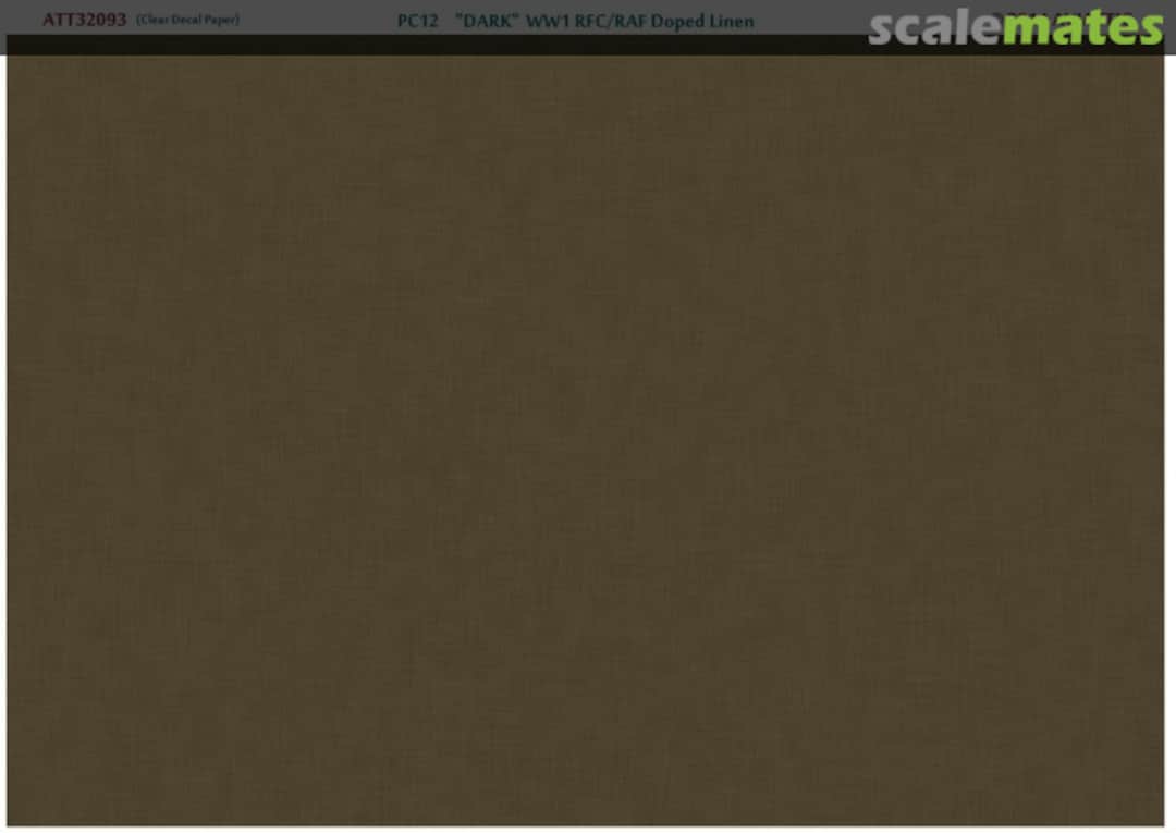 Boxart (clear decal paper) pc12 'dark' ww1 rfc/raf doped linen ATT32093 Aviattic Boxart (clear decal paper) pc12 'dark' ww1 rfc/raf doped linen ATT32093 Aviattic