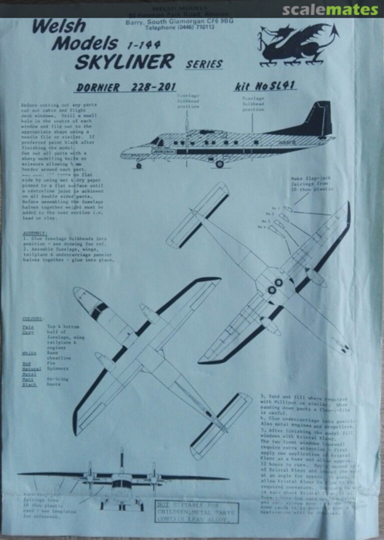 Boxart Dornier 228-201 SL041 Welsh Models Boxart Dornier 228-201 SL041 Welsh Models