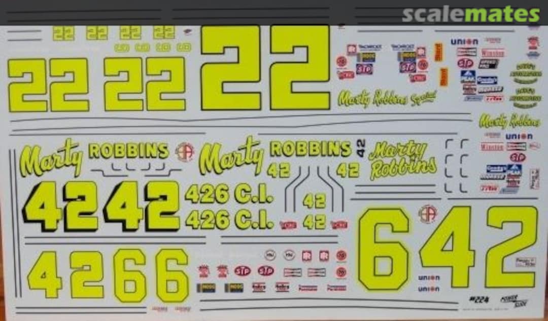 Boxart #22/42 Marty Robbins Buick/Dodge 224 Powerslide Decals Boxart #22/42 Marty Robbins Buick/Dodge 224 Powerslide Decals