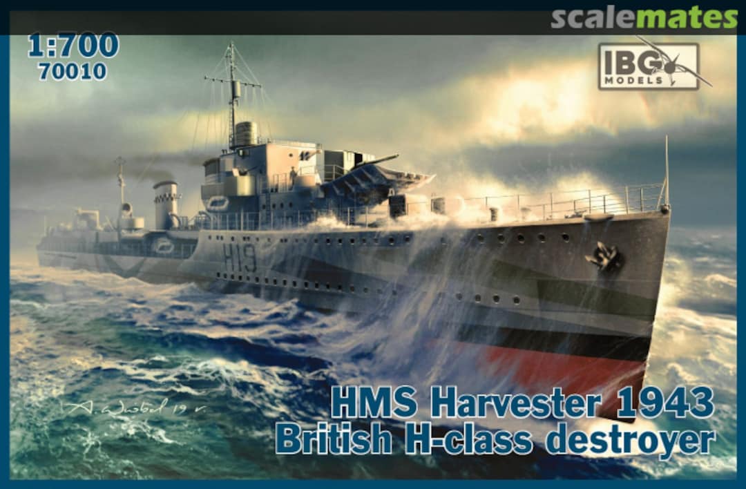 Boxart HMS Harvester 1943 70010 IBG Models Boxart HMS Harvester 1943 70010 IBG Models