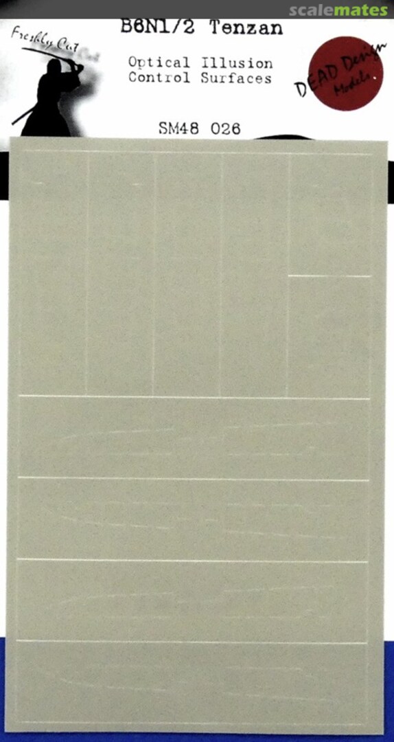 Boxart Nakajima B6N1/2 Tenzan optical illusion paint mask for control surfaces SM48026 DEAD Design Models