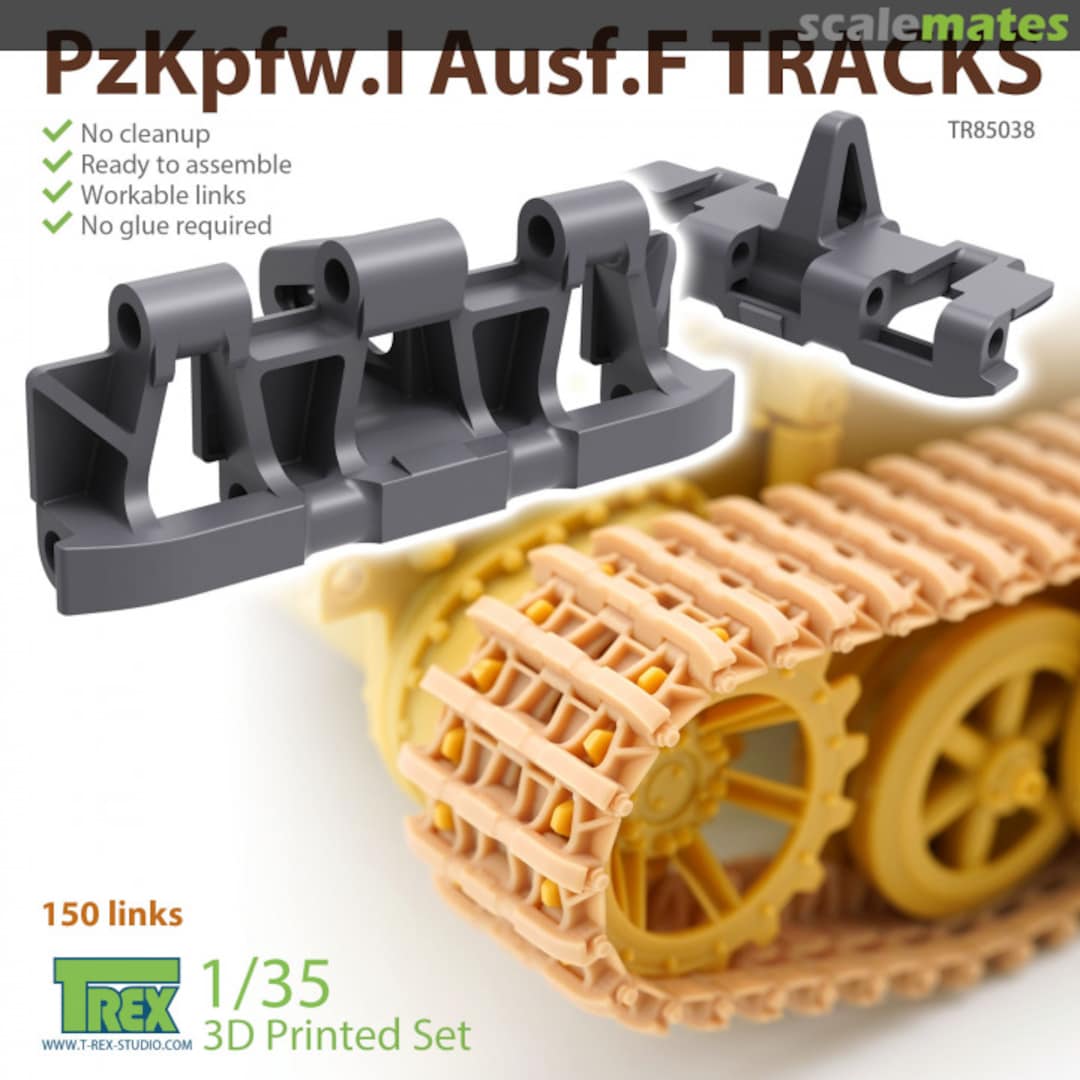 Boxart PzKpfw.I Ausf.F Tracks TR85038 T-Rex Studio Boxart PzKpfw.I Ausf.F Tracks TR85038 T-Rex Studio