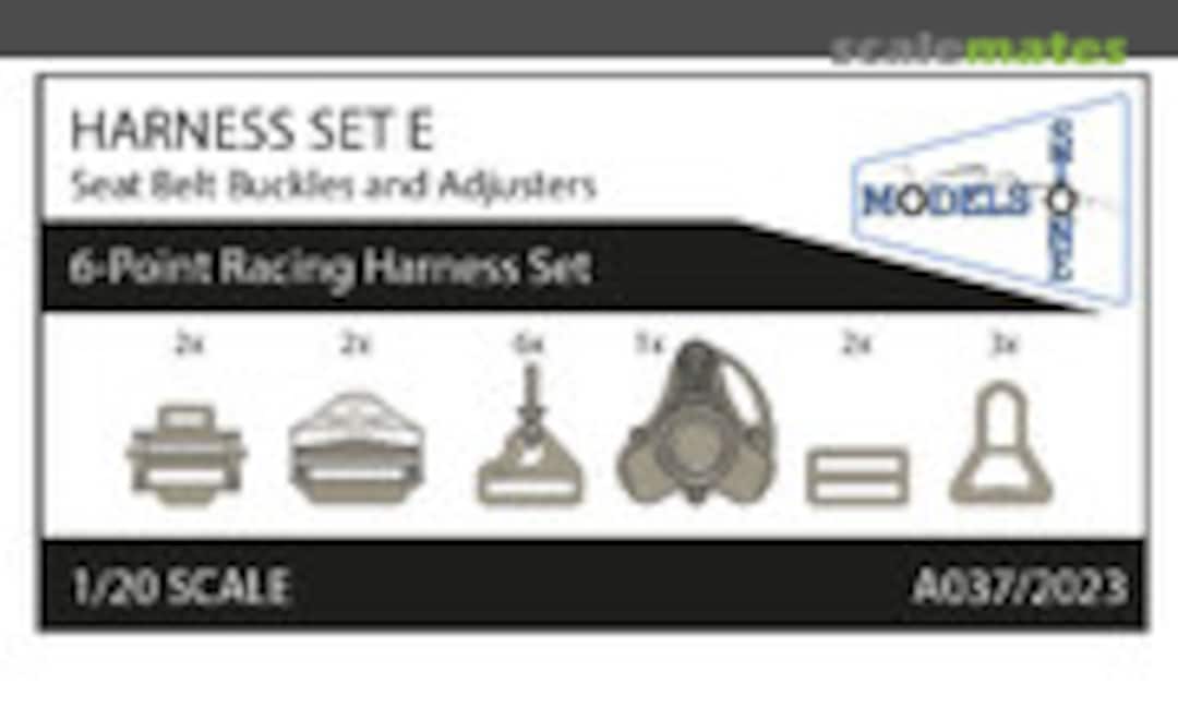 1:20 Harness Set E - 6-Point Racing Harness Set (Stone Models A037/2023) A037/2023