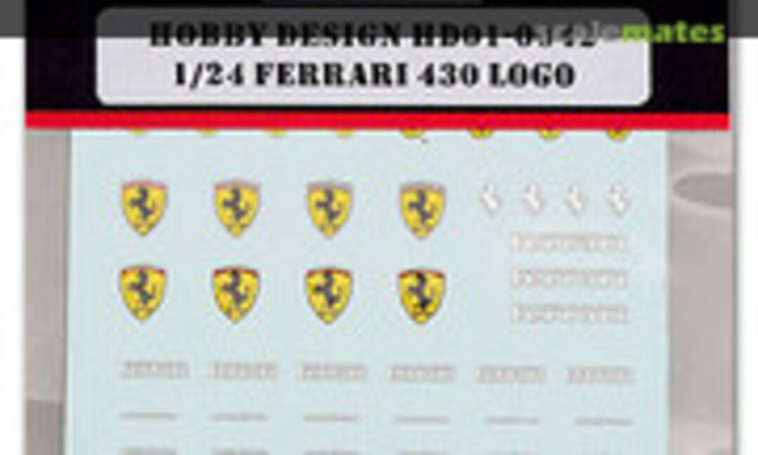 1:24 Ferrari 430 Metal Logo Sticker (Hobby Design HD01-0042) HD01-0042