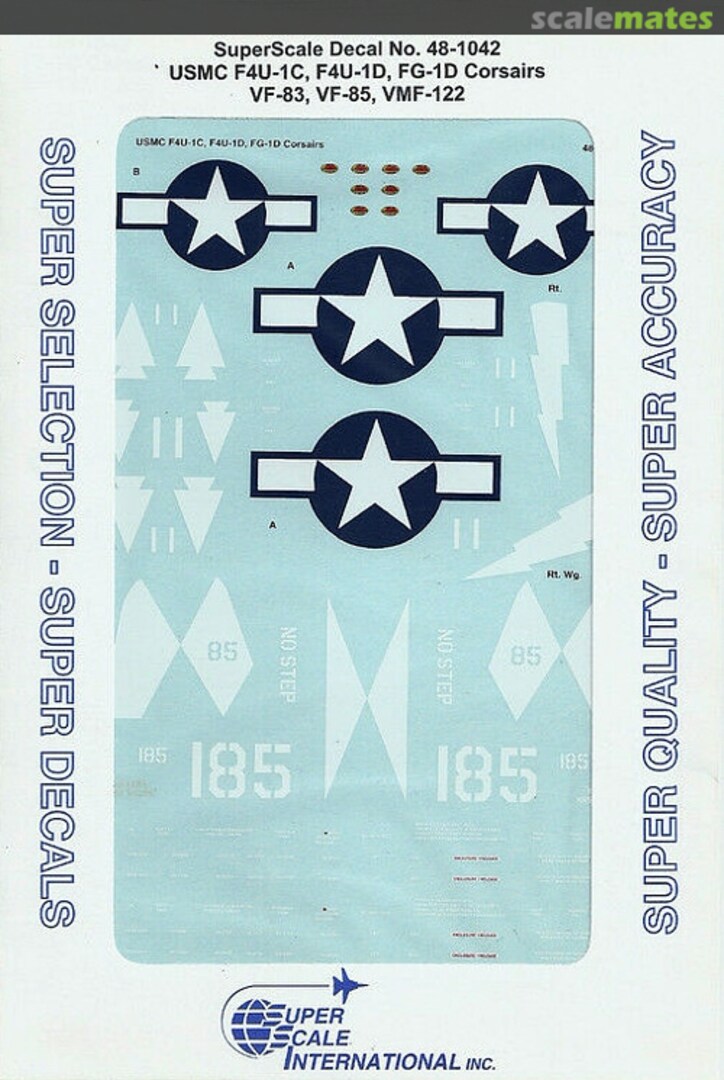 Boxart USMC F4U-1C F4U-1D FG-1D Corsairs 48-1042 SuperScale International Boxart USMC F4U-1C F4U-1D FG-1D Corsairs 48-1042 SuperScale International