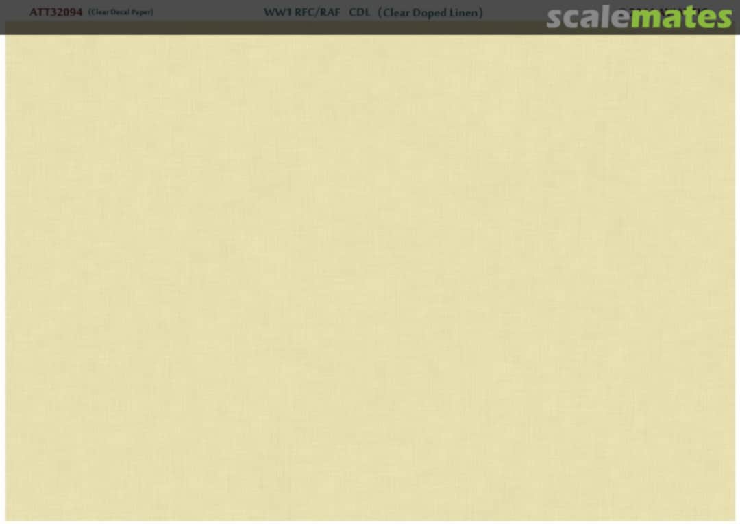 Boxart (clear decal paper) ww1 rfc/raf cdl (clear doped linen) ATT32094 Aviattic Boxart (clear decal paper) ww1 rfc/raf cdl (clear doped linen) ATT32094 Aviattic