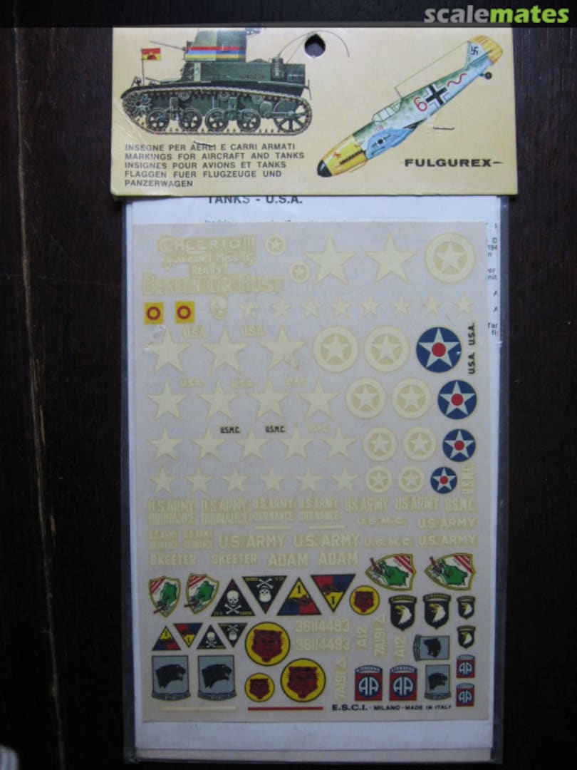 Boxart M24 Chaffee, M4A3E8 Sherman, M1A1 Combat Car light tank, M5 Stuart, M109 N.19 ESCI/ERTL Boxart M24 Chaffee, M4A3E8 Sherman, M1A1 Combat Car light tank, M5 Stuart, M109 N.19 ESCI/ERTL