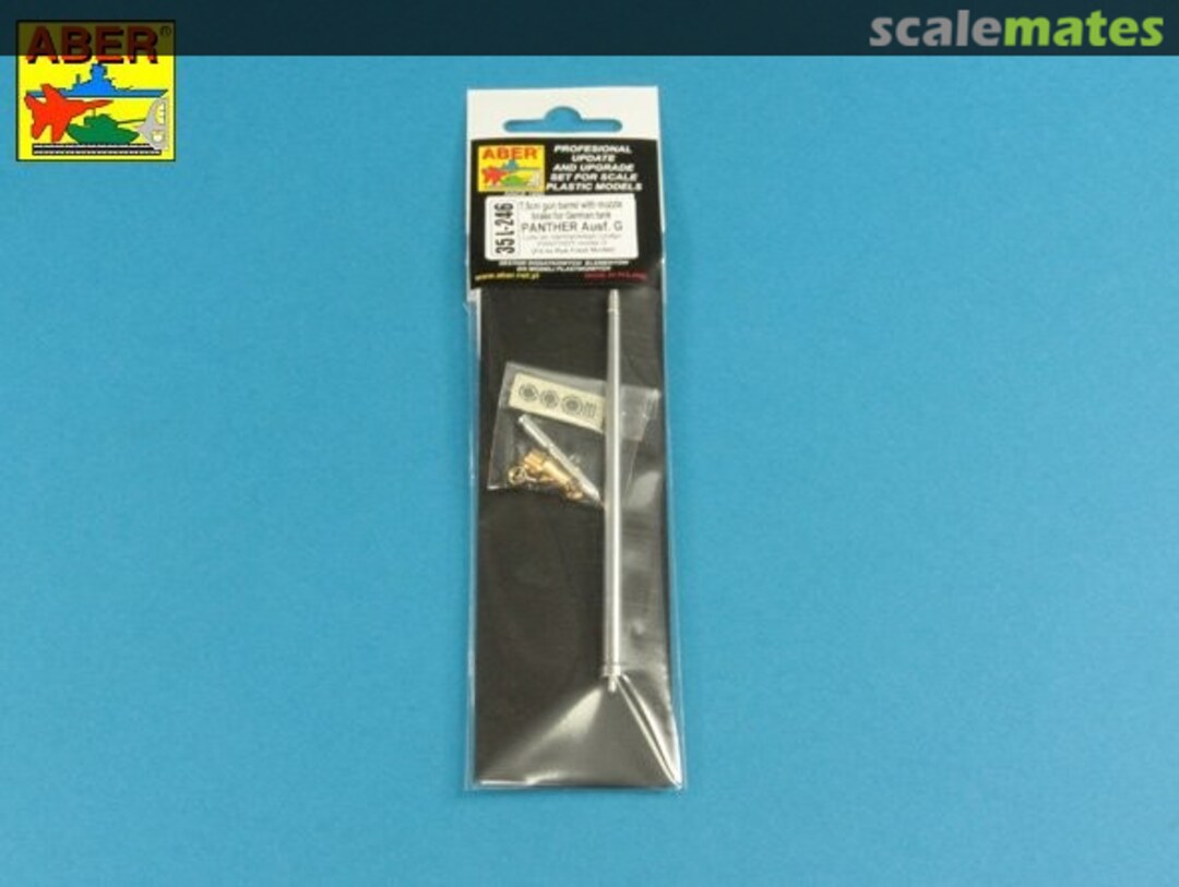 Boxart 7.5cm Barrel with Muzzle brake for Panther Ausf.G 35L-246 Aber